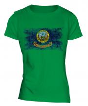 Idaho State Distressed Flag Ladies T-Shirt