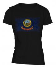 Idaho State Distressed Flag Ladies T-Shirt