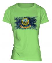 Idaho State Distressed Flag Ladies T-Shirt