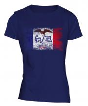 Iowa State Distressed Flag Ladies T-Shirt