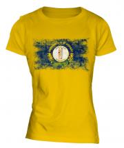 Kentucky State Distressed Flag Ladies T-Shirt