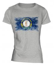 Kentucky State Distressed Flag Ladies T-Shirt
