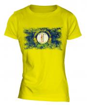 Kentucky State Distressed Flag Ladies T-Shirt
