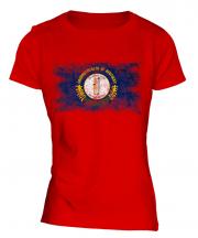 Kentucky State Distressed Flag Ladies T-Shirt