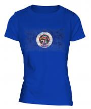 Minnesota State Distressed Flag Ladies T-Shirt