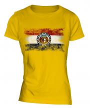 Missouri State Distressed Flag Ladies T-Shirt