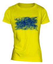 Nevada State Distressed Flag Ladies T-Shirt