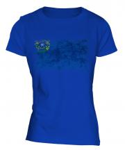 Nevada State Distressed Flag Ladies T-Shirt