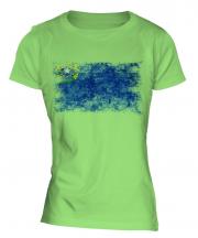 Nevada State Distressed Flag Ladies T-Shirt