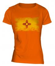 New Mexico State Distressed Flag Ladies T-Shirt