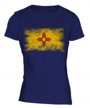 New Mexico State Distressed Flag Ladies T-Shirt