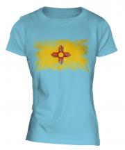 New Mexico State Distressed Flag Ladies T-Shirt