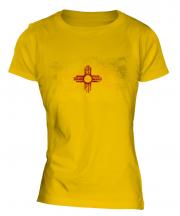 New Mexico State Distressed Flag Ladies T-Shirt