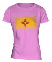 New Mexico State Distressed Flag Ladies T-Shirt