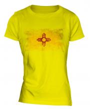 New Mexico State Distressed Flag Ladies T-Shirt