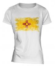 New Mexico State Distressed Flag Ladies T-Shirt