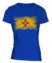New Mexico State Distressed Flag Ladies T-Shirt