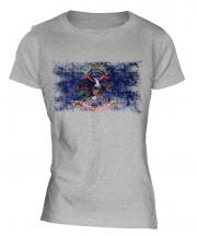 North Dakota State Distressed Flag Ladies T-Shirt