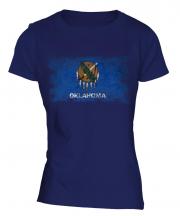 Oklahoma State Distressed Flag Ladies T-Shirt
