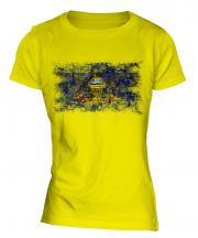 Pennsylvania State Distressed Flag Ladies T-Shirt