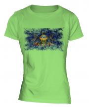 Pennsylvania State Distressed Flag Ladies T-Shirt