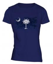 South Carolina State Distressed Flag Ladies T-Shirt