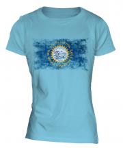 South Dakota State Distressed Flag Ladies T-Shirt