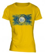 South Dakota State Distressed Flag Ladies T-Shirt