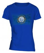 South Dakota State Distressed Flag Ladies T-Shirt