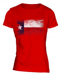 Texas State Distressed Flag Ladies T-Shirt