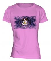 Utah State Distressed Flag Ladies T-Shirt