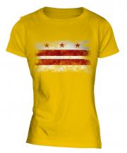 Washington Dc Distressed Flag Ladies T-Shirt