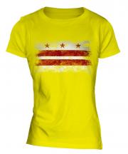 Washington Dc Distressed Flag Ladies T-Shirt