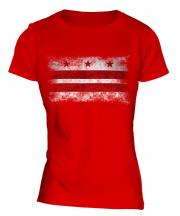 Washington Dc Distressed Flag Ladies T-Shirt