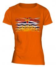 British Columbia Distressed Flag Ladies T-Shirt