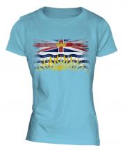 British Columbia Distressed Flag Ladies T-Shirt