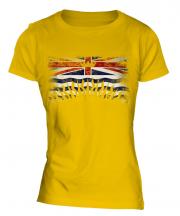 British Columbia Distressed Flag Ladies T-Shirt