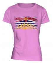 British Columbia Distressed Flag Ladies T-Shirt