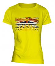 British Columbia Distressed Flag Ladies T-Shirt