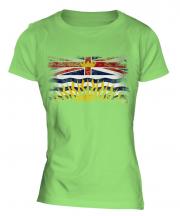 British Columbia Distressed Flag Ladies T-Shirt