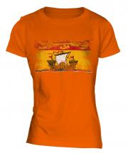 New Brunswick Distressed Flag Ladies T-Shirt