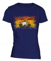 New Brunswick Distressed Flag Ladies T-Shirt