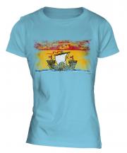New Brunswick Distressed Flag Ladies T-Shirt