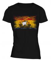 New Brunswick Distressed Flag Ladies T-Shirt