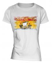New Brunswick Distressed Flag Ladies T-Shirt