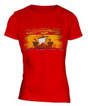New Brunswick Distressed Flag Ladies T-Shirt