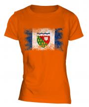 Northwest Territories Distressed Flag Ladies T-Shirt
