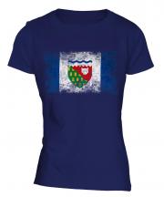 Northwest Territories Distressed Flag Ladies T-Shirt