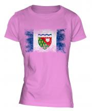 Northwest Territories Distressed Flag Ladies T-Shirt