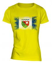 Northwest Territories Distressed Flag Ladies T-Shirt